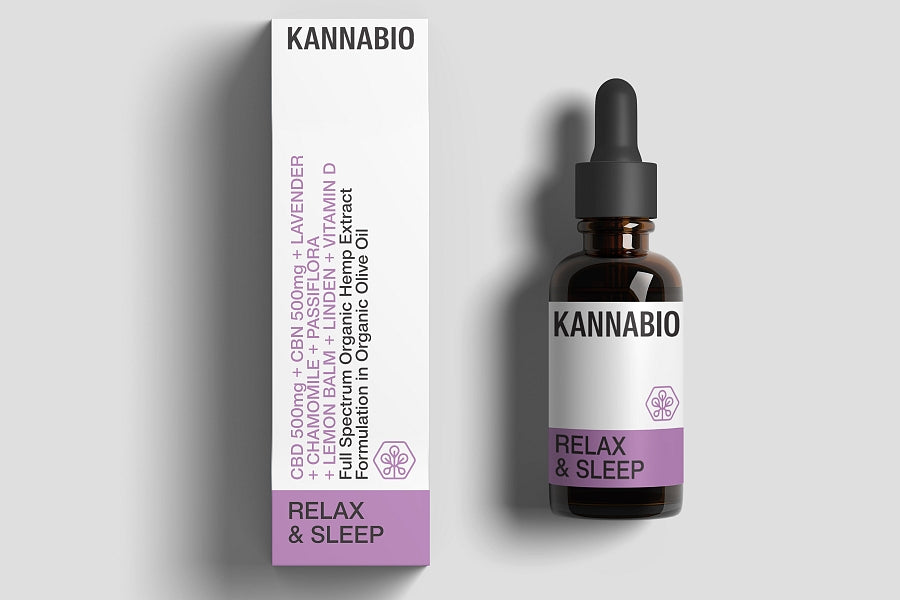 RELAX & SLEEP CBD 5% + CBN 5% + Βότανα (10ml) THC Free